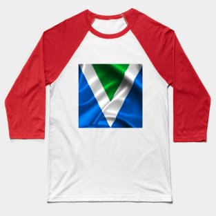 Vegan Flag on shiny clothing Baseball T-Shirt